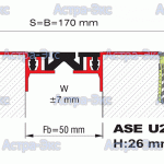 ASE U 243-050 H:26 c резиновой вставкой