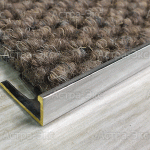 Г-образный профиль TR для ковровых и виниловых покрытий из хромированной латуни